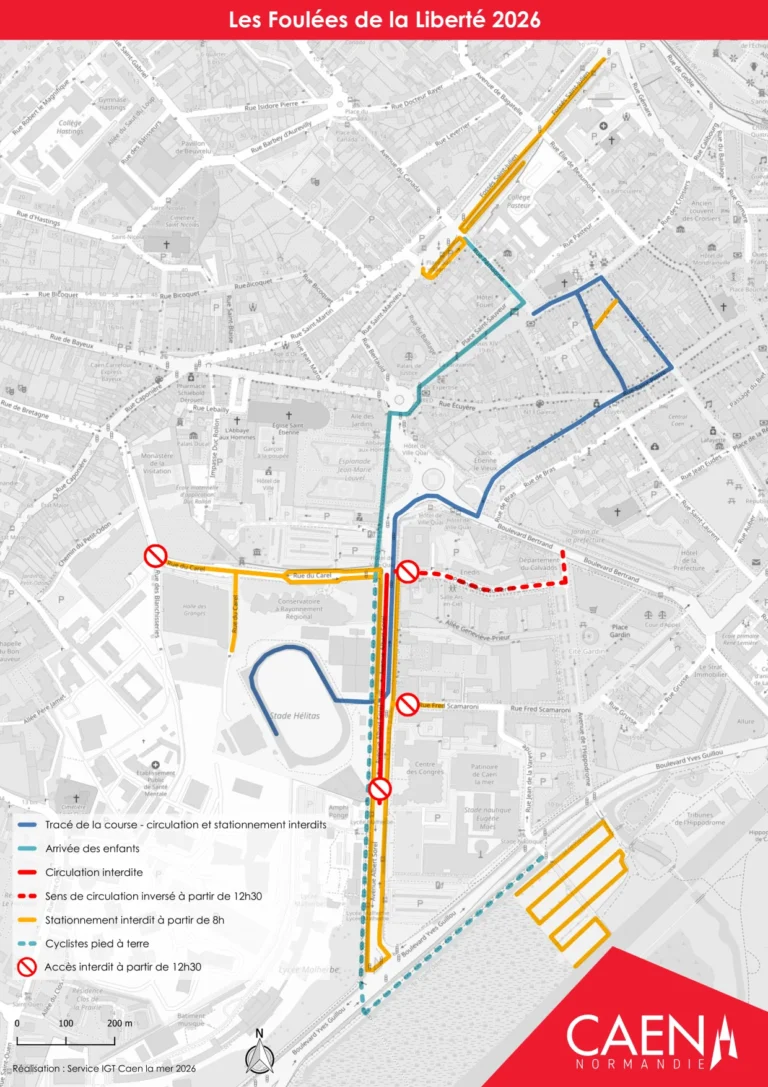 Comment circuler et stationner à Caen pendant le Marathon de la Liberté