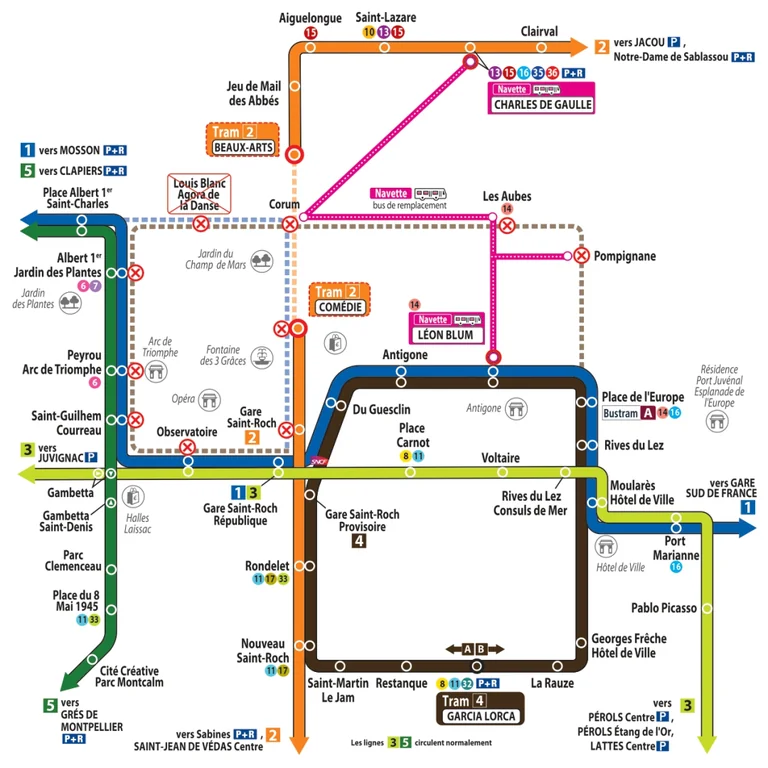 Montpellier: des trajets de tram à revoir cet été