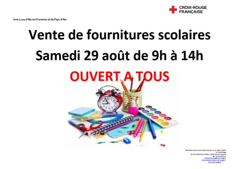 À Aix, des fournitures scolaires à prix réduits le 29 août