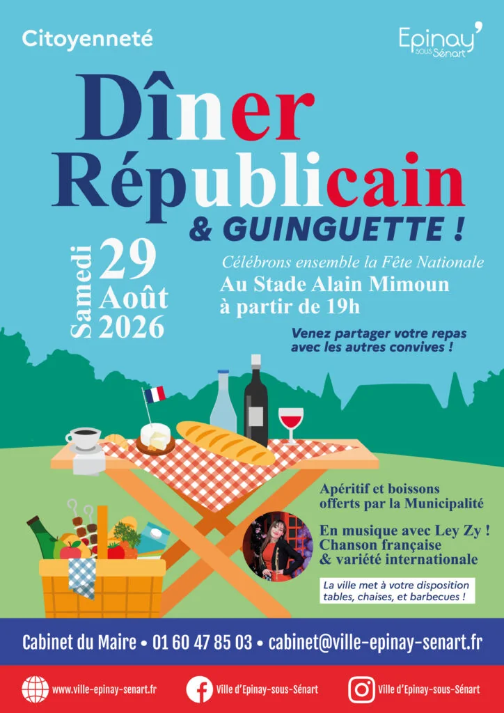À Épinay-sous-Sénart, un repas républicain gratuit le 29 août au stade Alain-Mimoun
