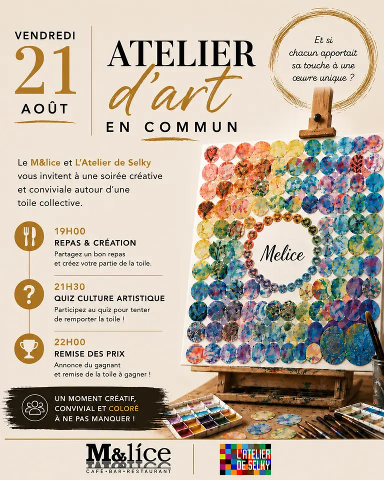 Dîner Atelier Art en Commun à Montpellier le 21 août
