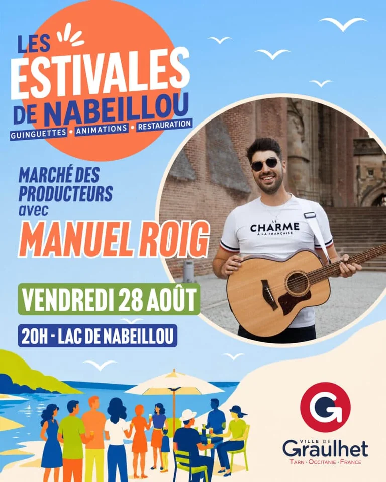 Graulhet : marché et concert au lac le 28 août