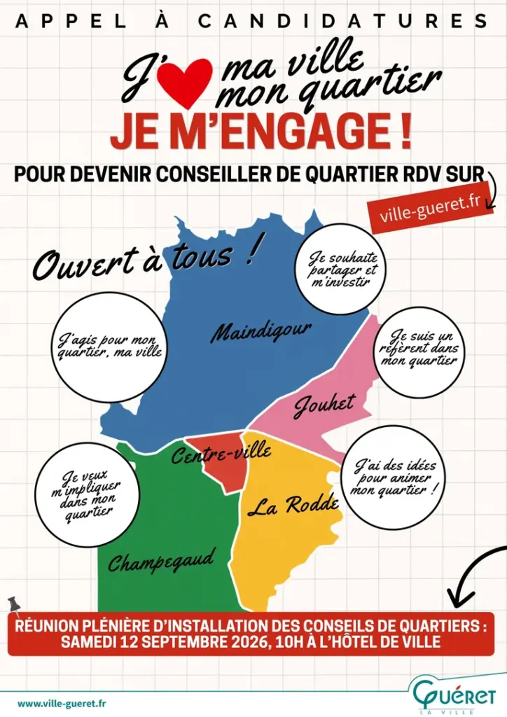 Guéret : conseils de quartier, rendez-vous le 12 septembre