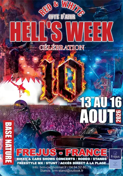 Hell’s Week à Fréjus : rock et moteurs le 15 août: ce qu'il faut retenir