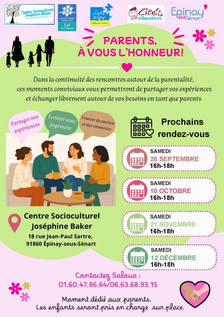Parents à l’honneur à Épinay-sous-Sénart le 12 décembre