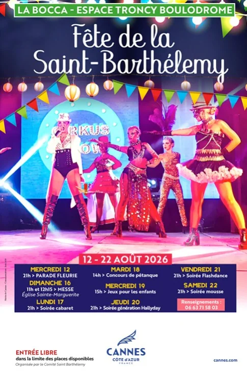 Saint-Barthélemy à Cannes : dix jours de fête gratuite