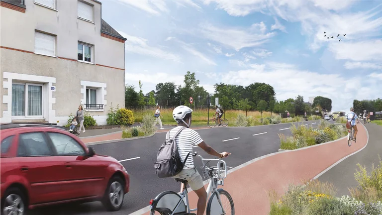 Près d’Orléans, la RD960 fait davantage place aux vélos
